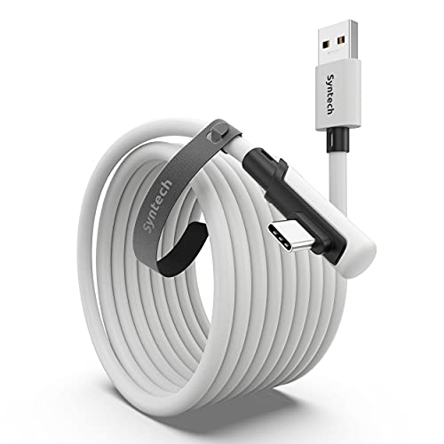 Syntech Link Kabel 5M/16FT Kompatibel mit Meta/Oculus Quest 3/2/Pro und Pico4/Pro Zubehör PC/Steam VR, High Speed PC Datenübertragung, USB 3.0 zu USB C Kabel für VR Headset und Gaming PC